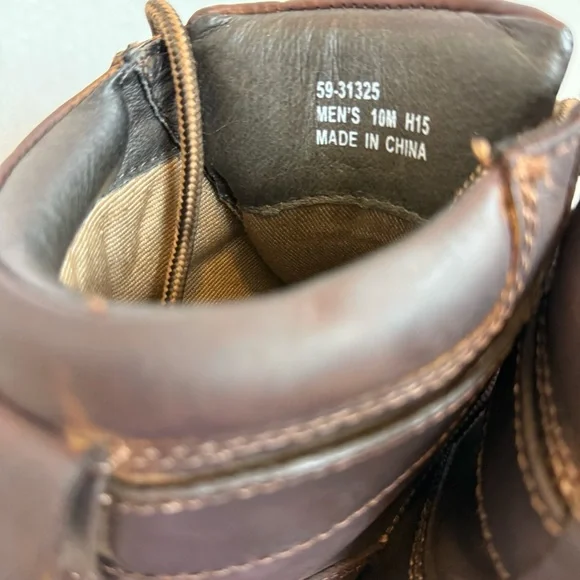 Johnston & Murphy Lombard Cap Toe Rich Brown Lace-Up Boots Size 10 M - Picture 8 of 12